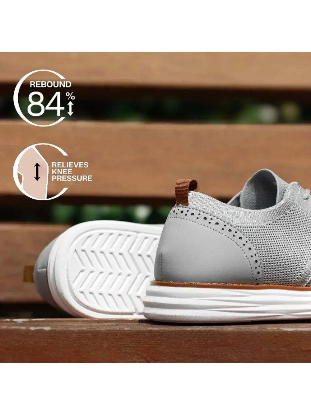 Men's Grey Knit Mesh Dress Sneakers Lace Up Casual Walking Oxford Shoes
